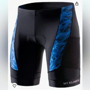 MY KILOMETRE Men's Triathlon Shorts w Adjustable Drawstring Size XXL